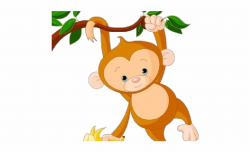 Monkey Clipart Transparent Background - Hanging Monkey Clipart Png ...
