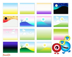 23 Monster Cliparts 15 Backgrounds,Monster clipart with ...