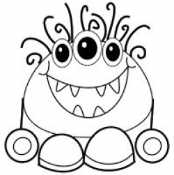 Monster Clipart Black And White | Free download best Monster ...