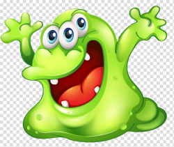 Green slime Monster , germs transparent background PNG ...