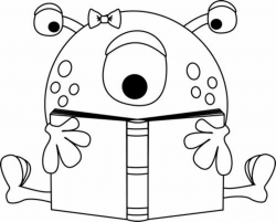 Free Cute Monster Clipart Black And White, Download Free ...