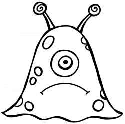Monster clipart black and white, Monster black and white ...