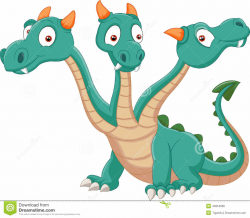 3 Headed Dragon Clipart