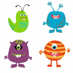 Cute monster clipart vectors download free vector art image ...