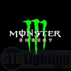 GTR Lighting LED Logo Projectors, Green Monster Energy Logo, #28