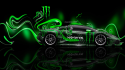 Monster Energy Lamborghini Huracan Side Plastic Car 2014 ...