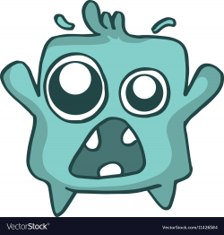 Monster cartoon for kids t-shirt design