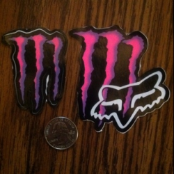 Free: ☆ 2 Pink & Purple Monster Energy Stickers ☆ 1 With ...