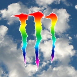 Monster energy logo rainbow/clouds | Monster energy, Monster ...