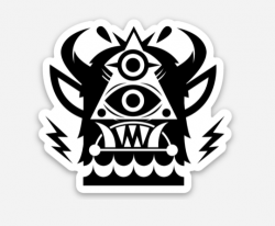 Monster Logo B&W Sticker — Jantsen