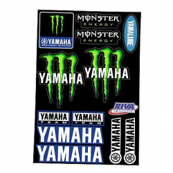 YAMAHA TEAM MONSTER Energy Drink Logo Sheet of 13 Decal ...