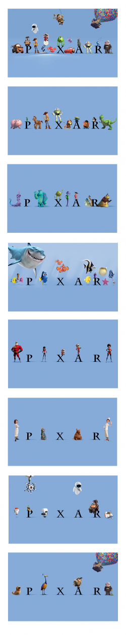 Pixar Logo Posters: Toy Story, A Bug\'s Life, Monsters Inc ...