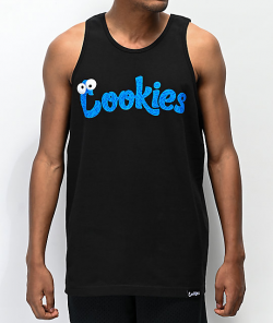 Cookies Monsters Inc. Black Tank Top