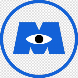 Blue M logo illustration, Mike Wazowski Monsters, Inc. Logo ...