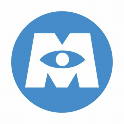 Pixar\'s Monsters Inc. - Blue Monsters Inc Logo Iron on ...