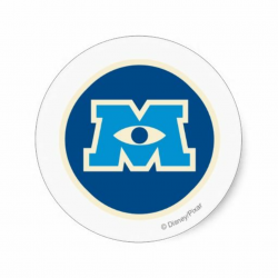 M Circle Logo Classic Round Sticker | Zazzle.com | Circle ...