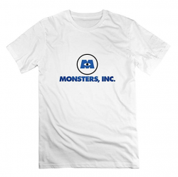 Amazon.com: Monsters, Inc Logo Men\'s T Shirt L,White: Clothing