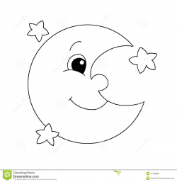 Clipart Black And White Moon