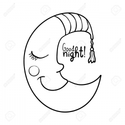 Sleepy Moon Clipart