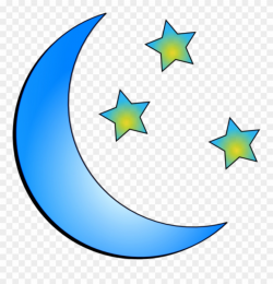 Ftestickers Stars Moon Crescent Blue - Moon Clipart (#2198194 ...