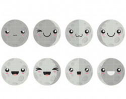 Kawaii Moon Phases Clip Art | Clipart Panda - Free Clipart Images