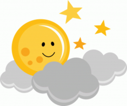 View Design #48781: cute moon with clouds and stars | Moonlight ...