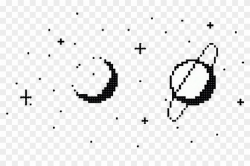 Aesthetic Overlays Png - Pixel Moon And Stars, Transparent ...