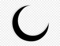 Transparent Crescent Moon Black Clip - Crescent Moon Png ...