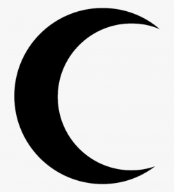Solid Black Crescent Moon Clipart Sticker Senegal Cresent ...