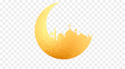 Eid Mubarak Crescent clipart - Graphics, Ramadan, Yellow ...