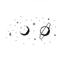 moon, pixels, planet, soft grunge, space, stars, transparent ...