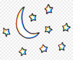 Moon Stars Star Tumblr Glitch Glitchy - Moon And Stars ...