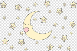 Crescent moon and star, Yellow Star Area Pattern, Sleeping ...