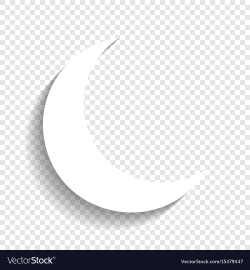 Moon sign white icon with