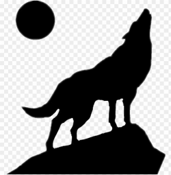 scsilhouette silhouette wolf moon - wolf howling silhouette ...