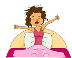Girl stretching in bed wakeup in the morning » Clipart Station