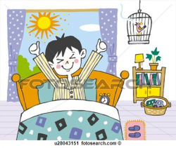 Boy waking up in the morning, | Clipart Panda - Free Clipart ...