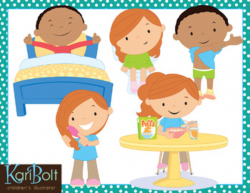 Before School (Morning Routine) Clip Art