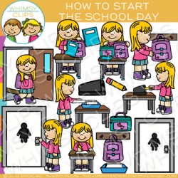 How to Start the School Day: Morning Routine Clip Art