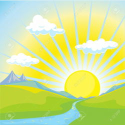 Morning clipart mountain sunrise, Morning mountain sunrise ...