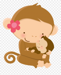 Cute Animal Clipart, Mother\'s Day Clip Art, Cartoon - Mother Monkey ...