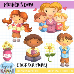 Cute Mother\'s Day Clip Art Set