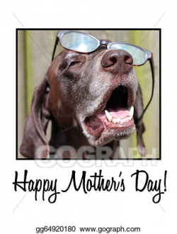 Stock Illustrations - German shorthaired pointer mother\'s day card ...