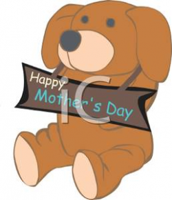 A Stuffed Dog with a Happy Mother\'s Day Sign - Royalty Free Clipart ...
