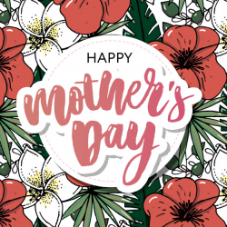 Happy mothers day elegant typography pink banner Vector ...