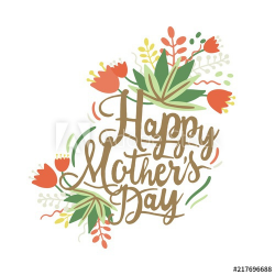 Happy Mother\'s Day wish handwritten with elegant script and ...