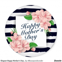 Elegant Happy Mother\'s Day Floral Frame Sticker | Zazzle.com ...
