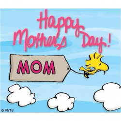 Happy Mother\'s Day - Woodstock Flying Carrying a Banner That Says ...