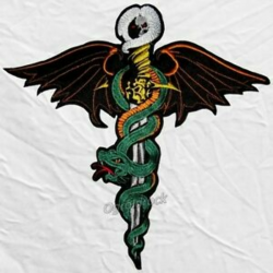 Details about Motley Crue Dr. Feelgood Big Logo Embroidered Patch Nikki  Sixx Winged Snake Rock
