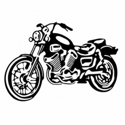 Motorcycle Clip Art Black and White | MOTOR17 | Flourishes and vinyl ...